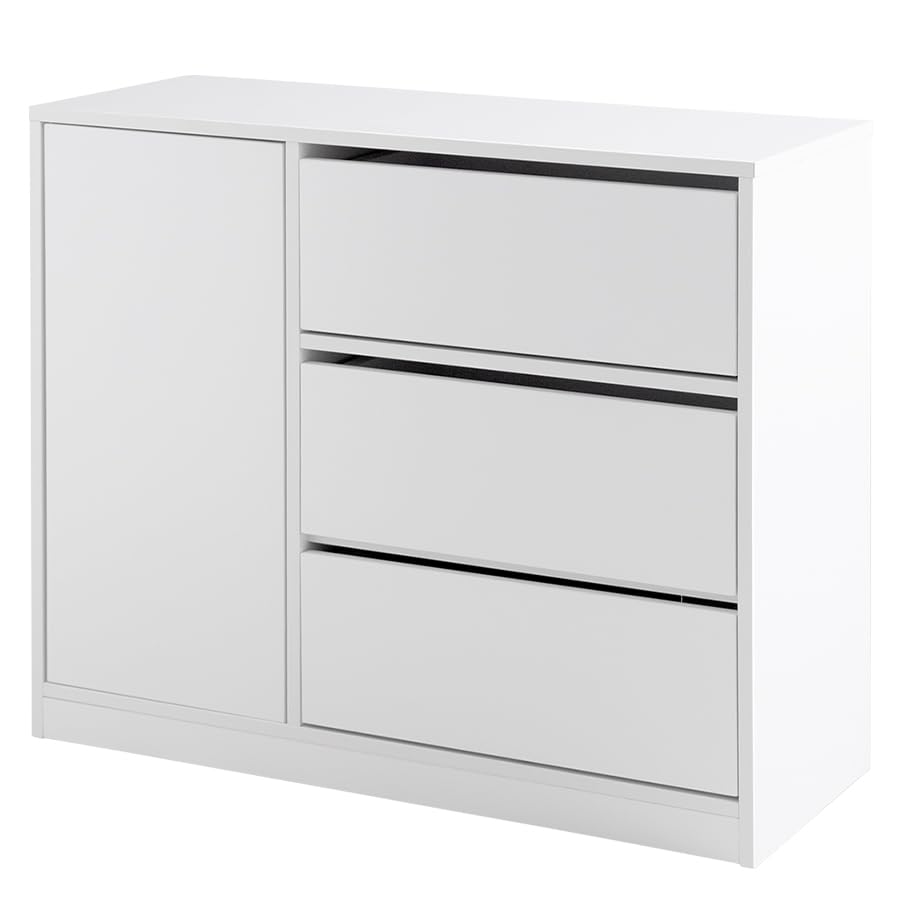 家具350 Sharon シャロン キャビネット 棚 サイドキャビネット コンパクト ホワイト 138026